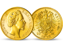Die erste 10-Mark-Goldmünze von Ludwig II.