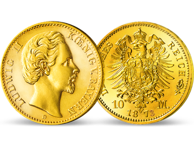 Letztes Prägejahr von Ludwig II. erster Goldmünze – Bayern 10 Mark 1873