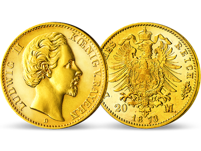 Bayerns erste 20 Mark in Gold − Ludwig II. 20 Mark 1872-1873