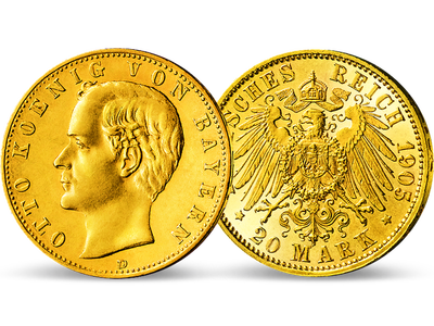Der Bruder des Märchenkönigs − Otto von Bayern, 20 Mark Gold
