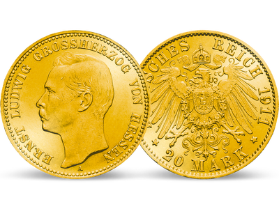 Das letzte Gold aus Hessen − Ernst Ludwig 20 Mark 1905-1911