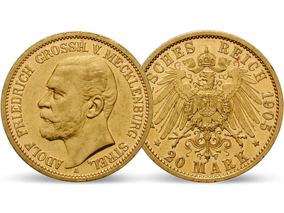 Deutsches Reich / Mecklenburg-Strelitz 20 Mark 1905 Großherzog Adolf Friedrich V.