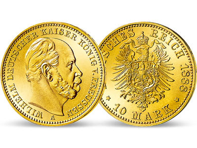 Kaiser Wilhelms letzte 10 Mark Gold − Preußen, 10 Mark Wilhelm I. 1888