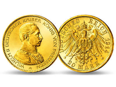 Deutsches Reich / Preußen 20 Mark 1913 – 1915 Kaiser Wilhelm II.