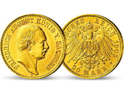 20-Mark-Goldmünze von Friedrich August III. von Sachsen