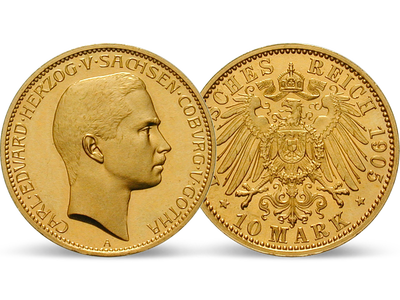 Deutsches Reich / Sachsen-Coburg und Gotha 10 Mark 1905 Herzog Carl Eduard