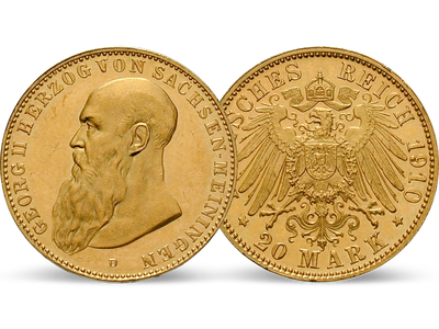 Deutsches Reich / Sachsen-Meiningen 20 Mark 1910/1914 Herzog Georg II.