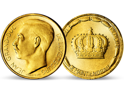Luxemburgs letzte 20 Franc aus Gold − Jean, 20 Franc 1964
