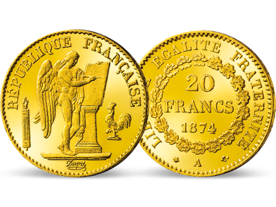 Frankreichs eindrucksvolle Goldmünze − 20 Francs Genius 1871-1898