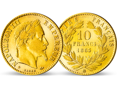 Reparationszahlungen an Deutschland − Napoleon III. 10 Francs Gold