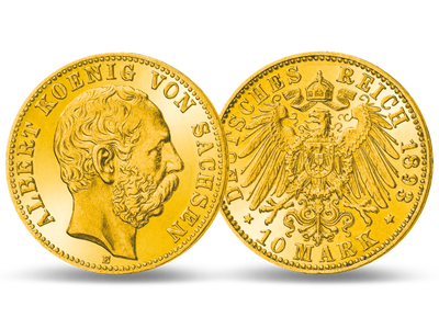 Kein König regierte Sachsen länger − Albert, 10 Mark Gold 1891 – 1902