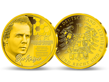 Die Gold-Ehrenprägung zu Ehren von Franz Beckenbauer