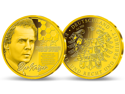 Der Kaiser in reinstem Gold – Goldprägung zu Ehren von Franz Beckenbauer