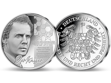 Die Silber-Ehrenprägung zu Ehren von Franz Beckenbauer