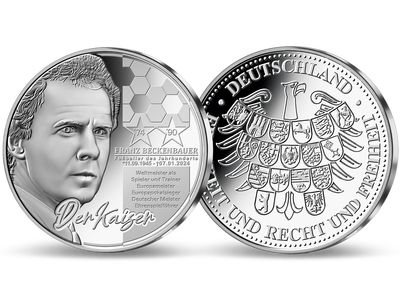Der Kaiser in reinstem Silber – Silberprägung zu Ehren von Franz Beckenbauer