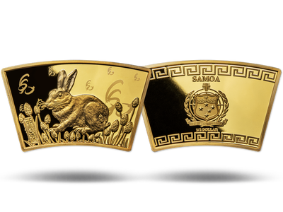 Collection: «Édition Lunar» sur des monnaies dorées à l'or pur. En première livraison, la monnaie «Le Lapin»