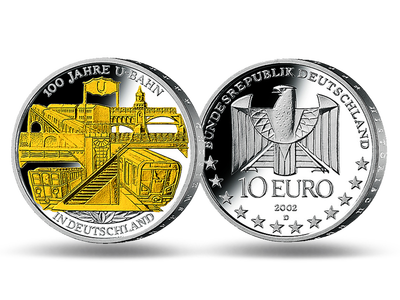 Die 10 Euro Gedenkausgabe mit Teilvergoldung 