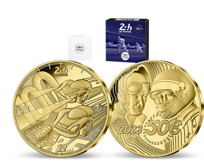 La monnaie de 50€ en or pur  « 24h du mans » 2023
