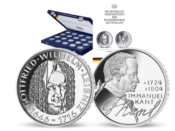 Die Sammlung der offiziellen deutschen 5-DM-Gedenkmünzen von 1966-1986