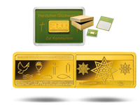 Der Goldbarren zur Kommunion aus 1 g reinstem Gold (999,9/1000)!
