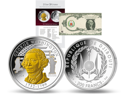 Die einzige 3-Unzen-Silbermünze „George Washington – 225. Todestag“
