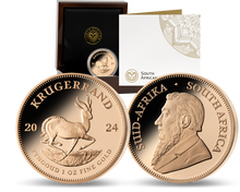 Gold Krügerrand Münzen 2024 PP - 1/10oz - 1/4oz + 1oz + 2oz - Südafrika