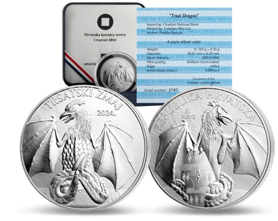 Kroatien 2024: Seltene 4 Euro-Silber-Gedenkmünze 
