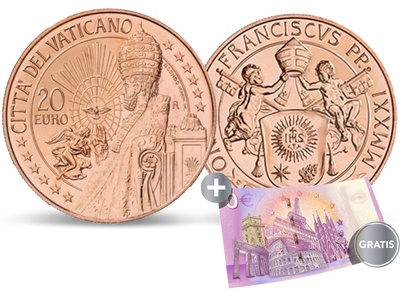 Vatikan 2021: 20 Euro-Kupfermünze 