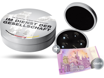 Spektakuläre LED-Kassette für Deutschlands offizielle 10-Euro-Münzen 