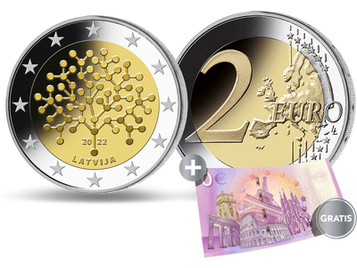 Lettland 2022: 2-Euro-Gedenkmünze 