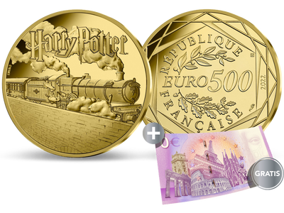 Frankreichs 500-Euro-Goldmünze „HARRY POTTER™ – Hogwarts-Express“ 2022