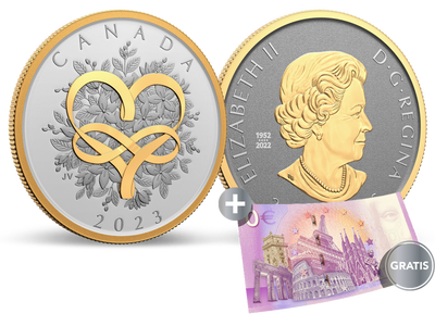 Kanada 2023: Silbermünze mit Teilvergoldung 