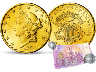 Gold aus dem US-Bürgerkrieg − USA, 20 Dollars 1861-1865