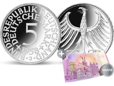 Die seltenste Silbermünze Deutschlands: 5 DM 1958 Prz. 