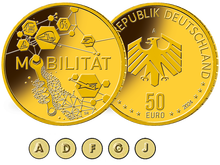Die deutsche 50-Euro-Goldmünze 2024 