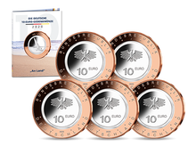 Komplett-Satz 10-Euro-Münze 2020 in Sammelmappe – Stempelglanz
