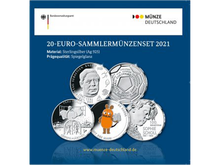 Jahrgangssatz der deutschen Silber-Gedenkmünzen 2021