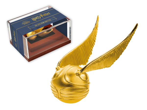 Die offizielle 3D-Kugel-Gedenkmünze „Der Goldene Schnatz“ aus 3 Unzen reinstem Silber mit Gold-Veredelung