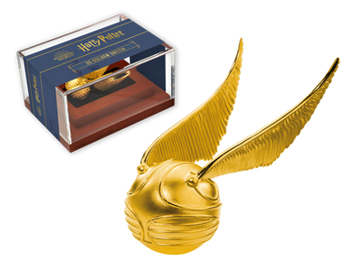 „Goldener Schnatz“ – die HARRY-POTTER™-Kugelmünze aus 3 Unzen Feinsilber