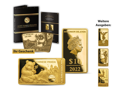 Gold-Barrenmünzen-Kollektion „Most Famous Bullion“