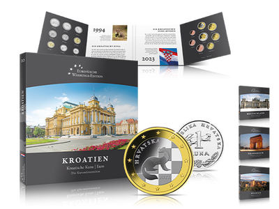 Kursmünzen-Sätze "Europäische Währungs-Edition"- Start: Kroatien 2023