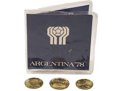 Echte Münzen zur Fußball WM 1978 in Argentinien
