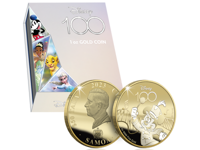 Die offizielle Disney100™ 1 Unze Mickey Mouse Gold Bullion-Münze