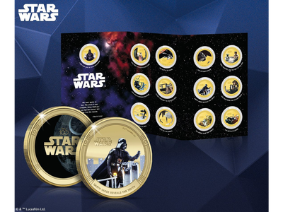 24-Karat vergoldetes Star Wars Komplettset - Disney 100 Sonderedition