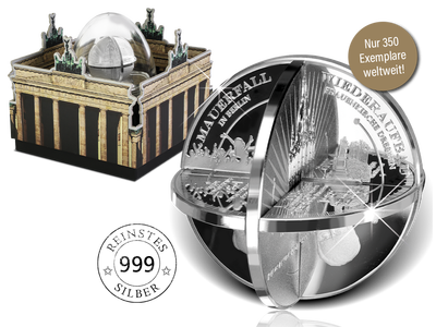 3D-Kugelprägung zum Großen Jubiläum 35 Jahre Deutsche Einheit