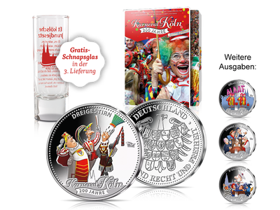 Streng limitierte Silberprägung-Edition „200 Jahre Kölner Karneval“ 