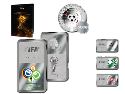 Die 11-Euro-Münze + Start in die FIFA Classics Silberbarren-Kollektion