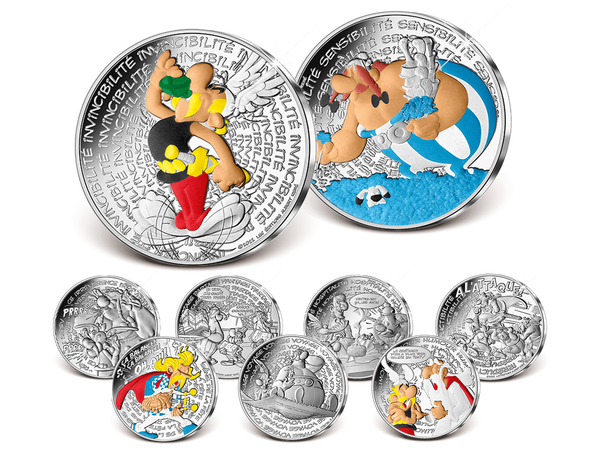 Die offiziellen 10 €-Gedenkmünzen zu Asterix & Obelix			