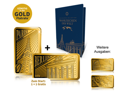 „Wahrzeichen der Welt“ – die Edition der 1/200-Unzen-Gold-Barrenmünzen!