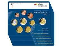 Der offizielle deutsche Kursmünzensatz 2023 in Stempelglanz